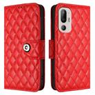 For HTC U24 Pro Rhombic Texture Flip Leather Phone Case with Lanyard(Red) - 2