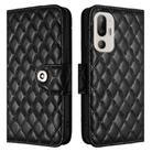 For HTC U24 Pro Rhombic Texture Flip Leather Phone Case with Lanyard(Black) - 2