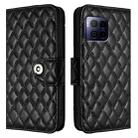 For T-Mobile REVVL 7 Pro 5G Rhombic Texture Flip Leather Phone Case with Lanyard(Black) - 2