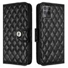 For T-Mobile REVVL 6 Pro / 6x Pro 5G Rhombic Texture Flip Leather Phone Case with Lanyard(Black) - 2