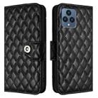 For T-Mobile REVVL 6 / 6x 5G Rhombic Texture Flip Leather Phone Case with Lanyard(Black) - 2