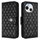 For Sharp Aquos Sense9 Rhombic Texture Flip Leather Phone Case with Lanyard(Black) - 2