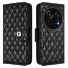 For Sharp Aquos R9 Pro Rhombic Texture Flip Leather Phone Case with Lanyard(Black) - 2