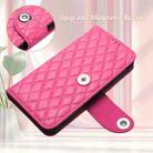 For Sharp Aquos R9 Pro Rhombic Texture Flip Leather Phone Case with Lanyard(Rose Red) - 3