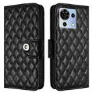 For ZTE Blade V50 Vita Rhombic Texture Flip Leather Phone Case with Lanyard(Black) - 2