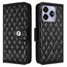 For ZTE Blade V60 / Axon 60 4G Rhombic Texture Flip Leather Phone Case with Lanyard(Black) - 2