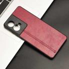 For Motorola Edge 50 Fusion Cow Pattern Sewing Card Bag Phone Case(Red) - 2