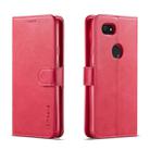 For Google Pixel 3a XL LC.IMEEKE Calf Texture Horizontal Flip Leather Case, with Holder & Card Slots & Wallet(Red) - 1