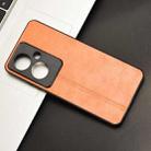 For OPPO Reno11 F / F25 Pro Cow Pattern Sewing Card Bag Phone Case(Orange) - 2