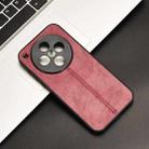 For OPPO Find X8 Cow Pattern Sewing Card Bag Phone Case(Red) - 2
