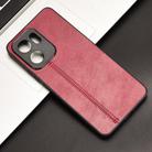 For OPPO Reno13 F 4G / 5G Cow Pattern Sewing Card Bag Phone Case(Red) - 2