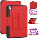 For iPad Air 11 2024 Smart B Magnetic Holder Leather Tablet Case(Red) - 1