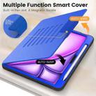 For iPad Air 11 2024 Smart B Magnetic Holder Leather Tablet Case(Blue) - 3