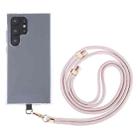 6mm Gold Buckle Adjustable Mobile Phone Anti-lost Long Lanyard(Lotus Pink) - 1