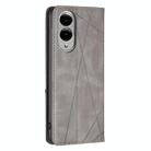 For Samsung Galaxy S25 Edge 5G Rhombus Texture Magnetic Leather Phone Case(Grey) - 3