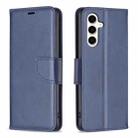 For Samsung Galaxy S24 FE 5G Lambskin Texture Pure Color Flip Leather Phone Case(Blue) - 1