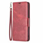 For Samsung Galaxy S25 5G Lambskin Texture Pure Color Flip Leather Phone Case(Red) - 3