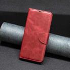 For Samsung Galaxy S25+ 5G Lambskin Texture Pure Color Flip Leather Phone Case(Red) - 2