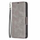 For Samsung Galaxy S25+ 5G Lambskin Texture Pure Color Flip Leather Phone Case(Grey) - 3