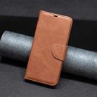 For Samsung Galaxy S25+ 5G Lambskin Texture Pure Color Flip Leather Phone Case(Brown) - 2