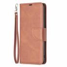 For Samsung Galaxy S25+ 5G Lambskin Texture Pure Color Flip Leather Phone Case(Brown) - 3