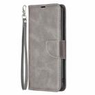 For Samsung Galaxy S25 Ultra 5G Lambskin Texture Pure Color Flip Leather Phone Case(Grey) - 3