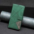 For Samsung Galaxy S25 5G Magnetic Buckle Rhombus Texture Leather Phone Case(Green) - 2