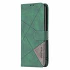 For Samsung Galaxy S25 Ultra 5G Magnetic Buckle Rhombus Texture Leather Phone Case(Green) - 3