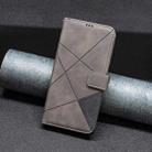 For Samsung Galaxy S25 Ultra 5G Magnetic Buckle Rhombus Texture Leather Phone Case(Grey) - 2