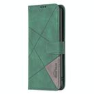 For Samsung Galaxy S25 Edge 5G Magnetic Buckle Rhombus Texture Leather Phone Case(Green) - 2