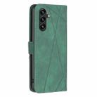 For Samsung Galaxy S25 FE 5G Magnetic Buckle Rhombus Texture Leather Phone Case(Green) - 3