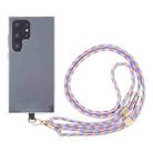 6mm Dual Buckle Adjustable Mobile Phone Anti-lost Long Lanyard(Blue Purple) - 1