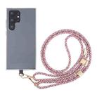 6mm Dual Buckle Adjustable Mobile Phone Anti-lost Long Lanyard(Rose Red Yellow) - 1