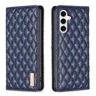 For Samsung Galaxy S24 FE 5G Diamond Lattice Magnetic Leather Flip Phone Case(Blue) - 1