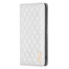 For Samsung Galaxy S24 FE 5G Diamond Lattice Magnetic Leather Flip Phone Case(White) - 3