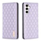 For Samsung Galaxy S24 FE 5G Diamond Lattice Magnetic Leather Flip Phone Case(Purple) - 1