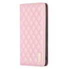 For Samsung Galaxy S25+ 5G Diamond Lattice Magnetic Leather Flip Phone Case(Pink) - 3