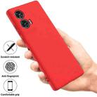 For Motorola Edge 50 Fusion Solid Color Liquid Silicone Dropproof Full Coverage Phone Case(Red) - 2