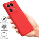 For Motorola Edge 50 Ultra Solid Color Liquid Silicone Dropproof Full Coverage Phone Case(Red) - 2