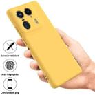 For Motorola Edge 50 Ultra Solid Color Liquid Silicone Dropproof Full Coverage Phone Case(Yellow) - 2