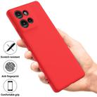 For Motorola Edge 50 Solid Color Liquid Silicone Dropproof Full Coverage Phone Case(Red) - 2