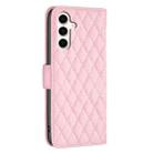 For Samsung Galaxy S24 FE 5G Diamond Lattice Wallet Flip Leather Phone Case(Pink) - 3