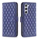 For Samsung Galaxy S25 5G Diamond Lattice Wallet Flip Leather Phone Case(Blue) - 1