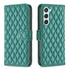 For Samsung Galaxy S25 5G Diamond Lattice Wallet Flip Leather Phone Case(Green) - 1