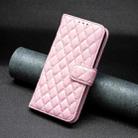 For Samsung Galaxy S25 5G Diamond Lattice Wallet Flip Leather Phone Case(Pink) - 2
