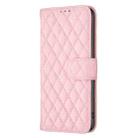 For Samsung Galaxy S25 5G Diamond Lattice Wallet Flip Leather Phone Case(Pink) - 3