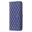 For Samsung Galaxy S25 Ultra 5G Diamond Lattice Wallet Flip Leather Phone Case(Blue) - 3
