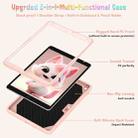 For iPad 10.2 2021 / 2020 / 2019 Cat Holder Silicone Hybrid PC Tablet Case with Strap(Rose Pink) - 3