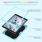 For iPad 10.2 2021 / 2020 / 2019 Cat Holder Silicone Hybrid PC Tablet Case with Strap(Sky Blue) - 3