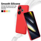 For Xiaomi Poco F6 Solid Color Liquid Silicone Dropproof Full Coverage Phone Case(Red) - 3